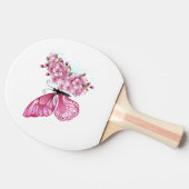 花蝶とピンク桜 卓球ラケット (横)