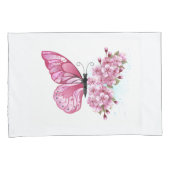 花蝶とピンク桜 枕カバー (正面右)