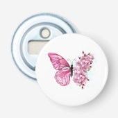 花蝶とピンク桜 栓抜き (正面)