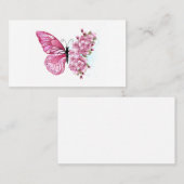 花蝶とピンク桜 紹介カード (正面/裏面)