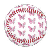 花蝶とピンク桜 野球ボール (正面左)