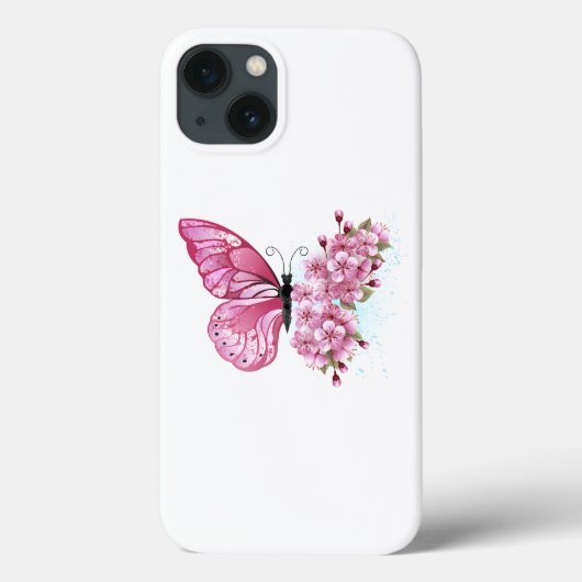花蝶とピンク桜 Case-Mate iPhoneケース (裏面)