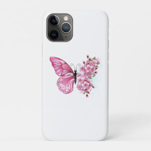 花蝶とピンク桜 iPhone 11 PROケース