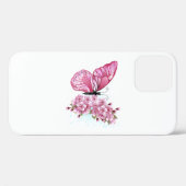 花蝶とピンク桜 Case-Mate iPhoneケース (裏面 (横))
