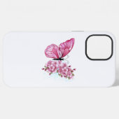 花蝶とピンク桜 iPhoneケース (裏面横)