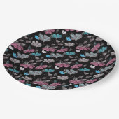 花蝶の模様 ペーパープレート (アングル)