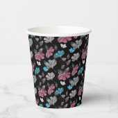 花蝶の模様 紙コップ (左)