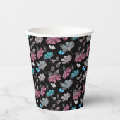 花蝶の模様 紙コップ (正面)