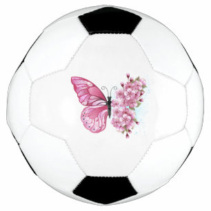 花蝶ピンク桜 サッカーボール