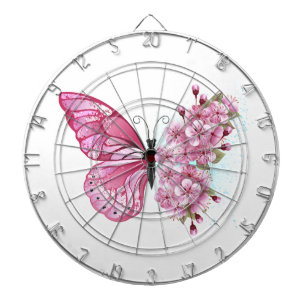 花蝶ピンク桜 ダーツボード