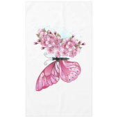 花蝶ピンク桜 テーブルクロス (正面)