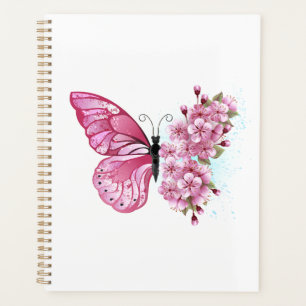 花蝶ピンク桜 プランナー手帳