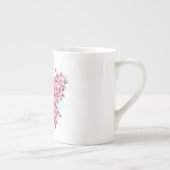 花蝶ピンク桜 ボーンチャイナマグカップ (右)