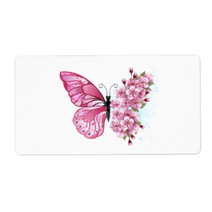 花蝶ピンク桜 ラベル