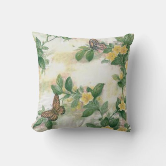 花蝶リバーシブル枕 クッション (正面)