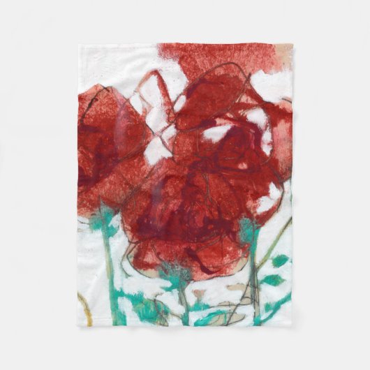 花表現I フリースブランケット (正面)