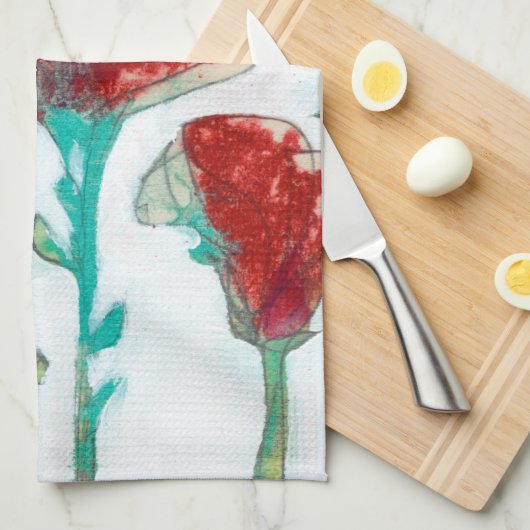 花表現II キッチンタオル (四つ折り)