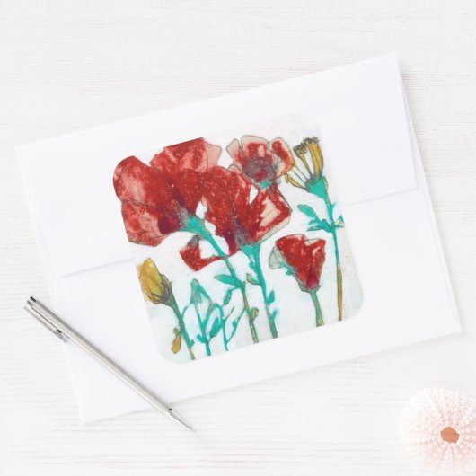 花表現II スクエアシール (封筒)