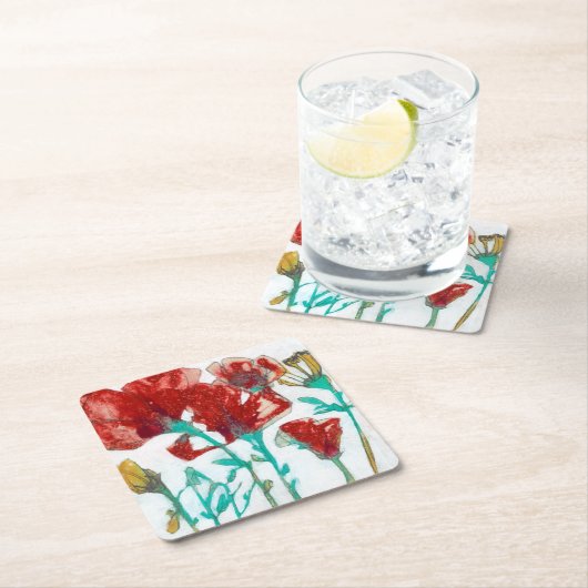 花表現II スクエアペーパーコースター (インサイチュ)