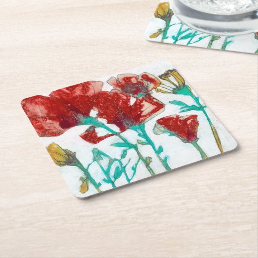 花表現II スクエアペーパーコースター (アングル)