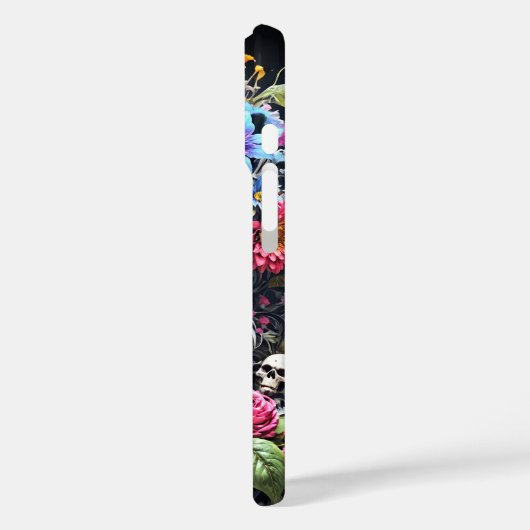 花被を備えた装甲スカル Case-Mate iPhoneケース (裏面 / 左)
