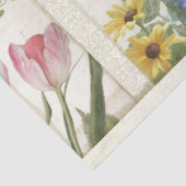 花襟ブルーピンク蝶の鳥のデコパージュ 薄葉紙 (詳細)