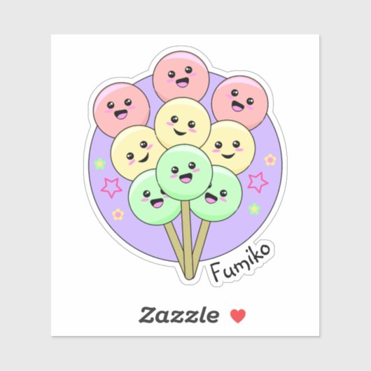花見だんご スイーツ かわいい 和菓子 シール (シート)