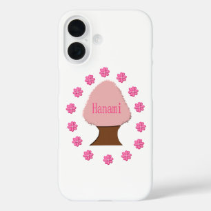 花見の日本の桜の木 iPhone 16ケース
