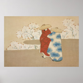 花見シーズン：上坂雪花（1909年～1910年） ポスター