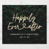 花見披露宴モダンの後ずっと幸せ スパークリングワインラベル (シングルラベル)