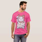 花見招き猫俊 Tシャツ (正面フル)