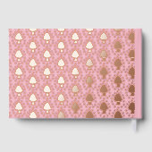 花見日本のさくらんぼツリーカスタムウェディング ゲストブック (裏面)