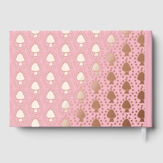 花見日本のさくらんぼツリーカスタムウェディング ゲストブック (裏面)