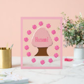 花見日本のさくらんぼツリー アクリルサイン (ウェディング)