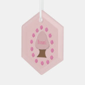 花見日本のさくらんぼツリー ガラスオーナメント (正面左)