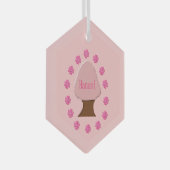 花見日本のさくらんぼツリー ガラスオーナメント (正面右)