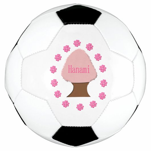花見日本のさくらんぼツリー サッカーボール (正面)