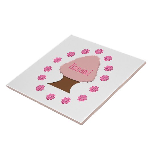 花見日本のさくらんぼツリー タイル (側面)