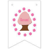 花見日本のさくらんぼツリー バンティングフラッグ (第2の旗)