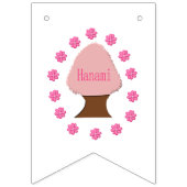 花見日本のさくらんぼツリー バンティングフラッグ (第3の旗)