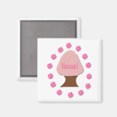 花見日本のさくらんぼツリー マグネット (正面/裏面)