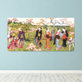 花見,清長花見，清永，浮世絵 キャンバスプリント (インサイチュ (ウッドフロア))