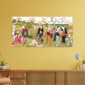 花見,清長花見，清永，浮世絵 キャンバスプリント (インサイチュ (リビング))