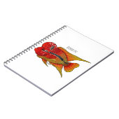 花角の魚の漫画イラストレーション ノートブック (左側)