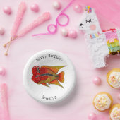 花角の魚の漫画イラストレーション ペーパーボウル (パーティー)