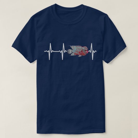 花角椎蓋心拍魚飼料水槽 Tシャツ (デザイン正面)