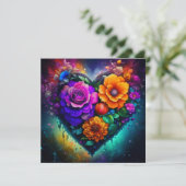 花詰めハートバレンタインデーの写真 シーズンカード (スタンド正面)