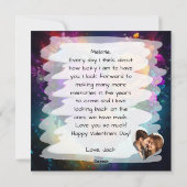 花詰めハートバレンタインデーの写真 シーズンカード (裏面)