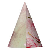 花誕生会の帽子の誕生日の女の子のピンクのバラ パーティーハット (裏面)