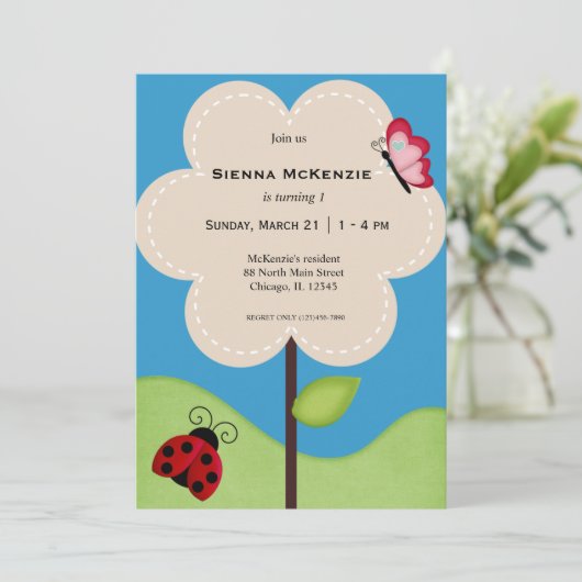 花誕生日 招待状 (スタンド正面)